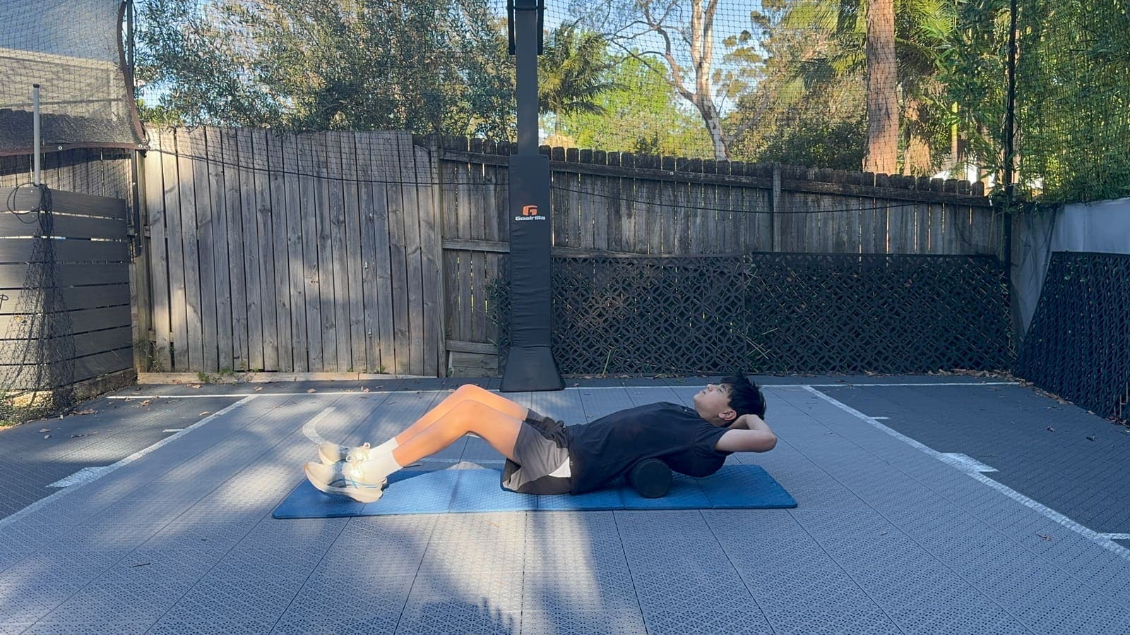 Ethan demonstrating ethan's exercise video
