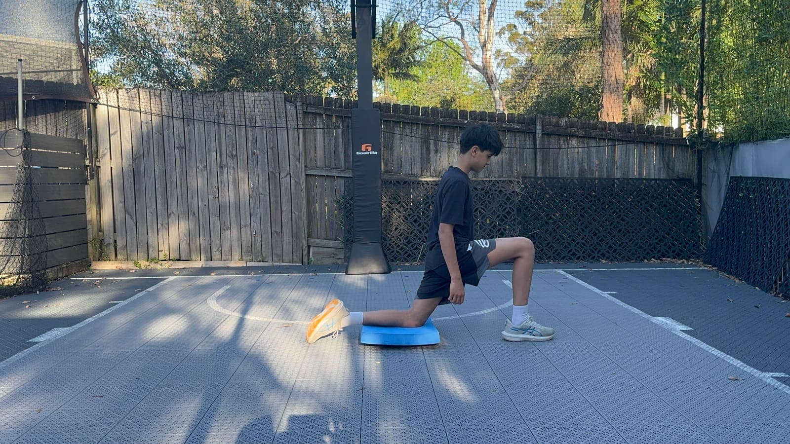 Ethan demonstrating ethan's exercise video